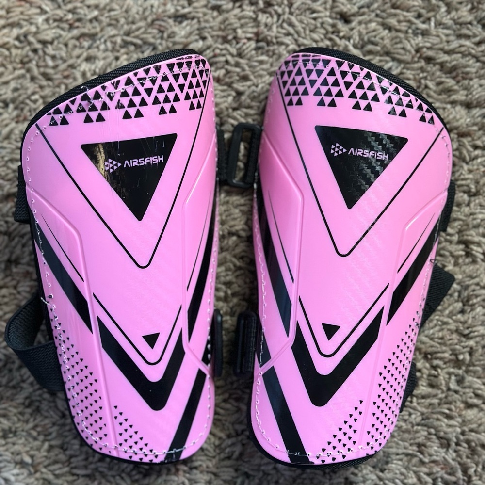 Airfish Pink and Black Shin Guards